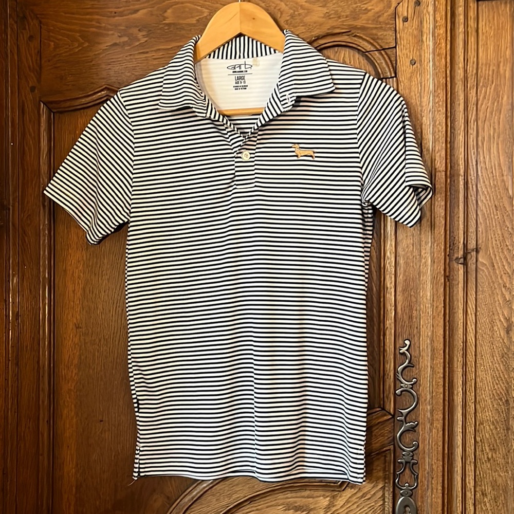 Garb Dog Striped Golf Polo